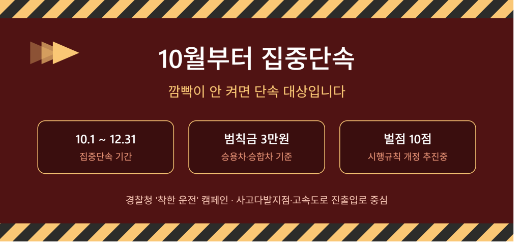깜박이 10월 단속