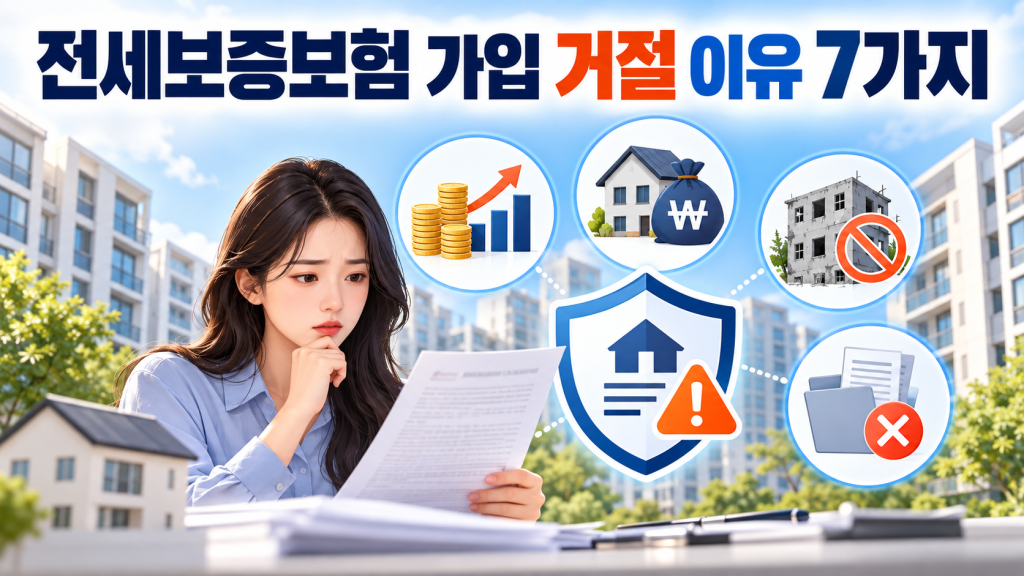 전세보증보험 가입 거절되는 이유 7가지와 계약 전 확인 방법